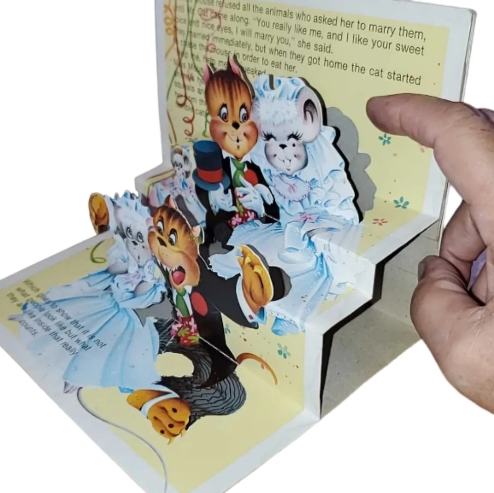 THE VAIN LITTLE MOUSE 1981 Pop-Up Kids Storybook Minipanorama Series Spain